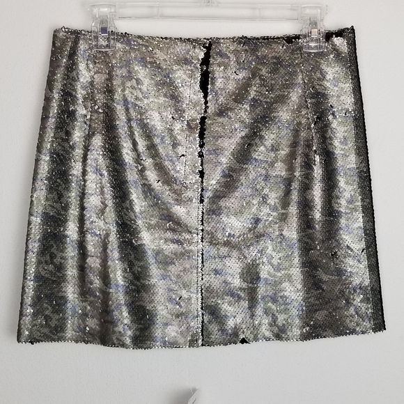Free People Size 6 Camo Skinny Sequin Mini Skirt - Picture 5 of 10